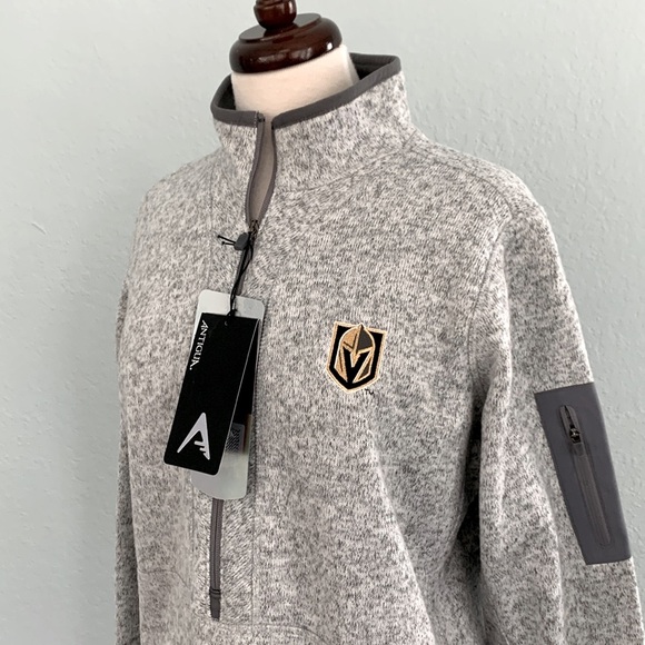Antiqua Vegas Golden Knights Fortune Half Zip Sweatshirt - Picture 5 of 14
